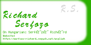 richard serfozo business card